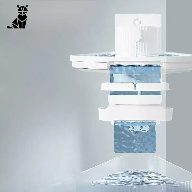 Fontaine deau fraîche pour animaux avec couvercle transparent sur distributeur d’eau